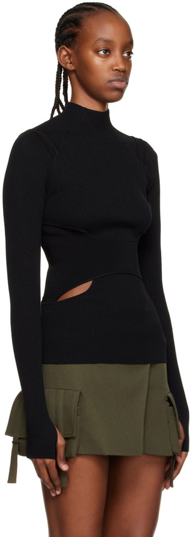 Pleteni pulover Dion Lee Dion Lee Interlink Turtleneck Top Črna | C7151R23, 1