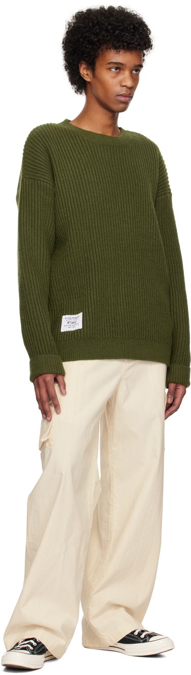 Pleteni pulover WTAPS WTAPS Deck Knit Sweater Zelena | 242MADT-KNM06, 3
