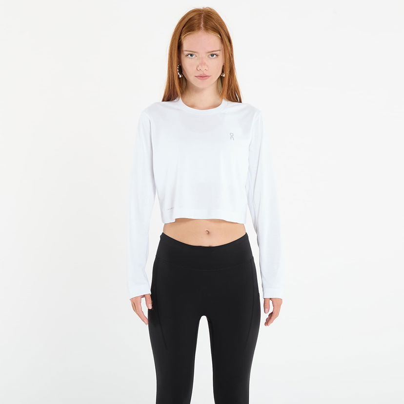 Majica On Running Women's Cropped Long Sleeve Running T-Shirt Bela | 1WF30650069