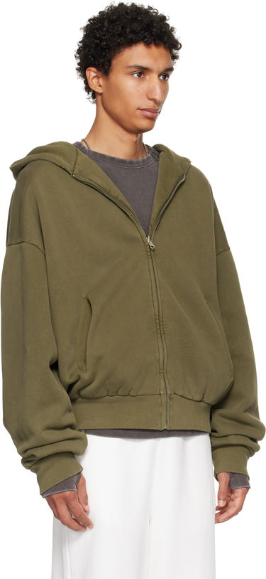 Pulover Entire Studios Entire Studios Thermal Zip-Up Hoodie Zelena | ES2488MI, 4