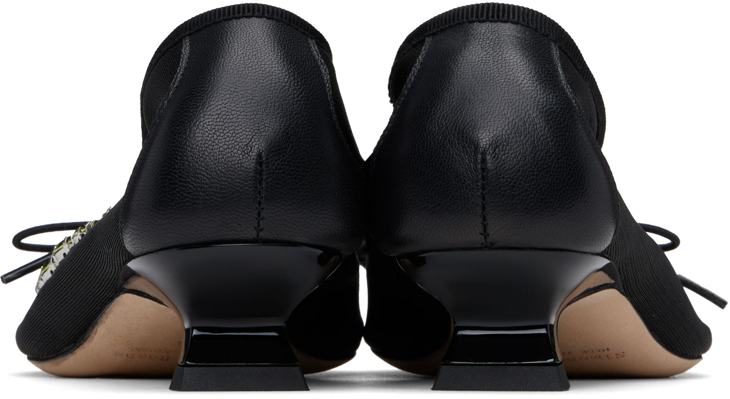 Superge in čevlji Simone Rocha Simone Rocha Embellished Flower Mesh Ballerina Heels Črna | LH15B 0804, 1