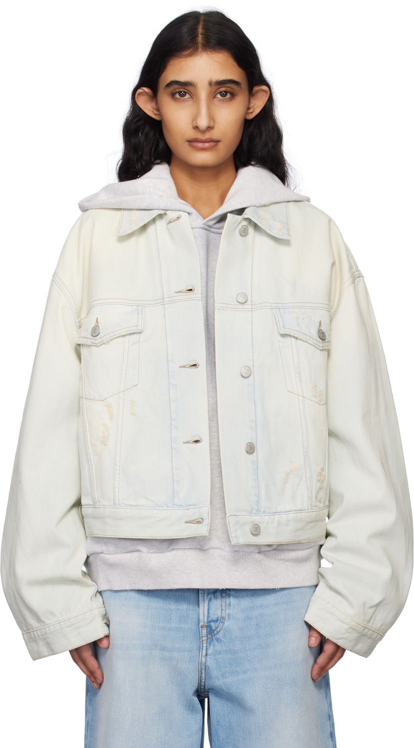Jakna Acne Studios Acne Studios Relaxed Cropped Denim Jacket Modra | A90639-