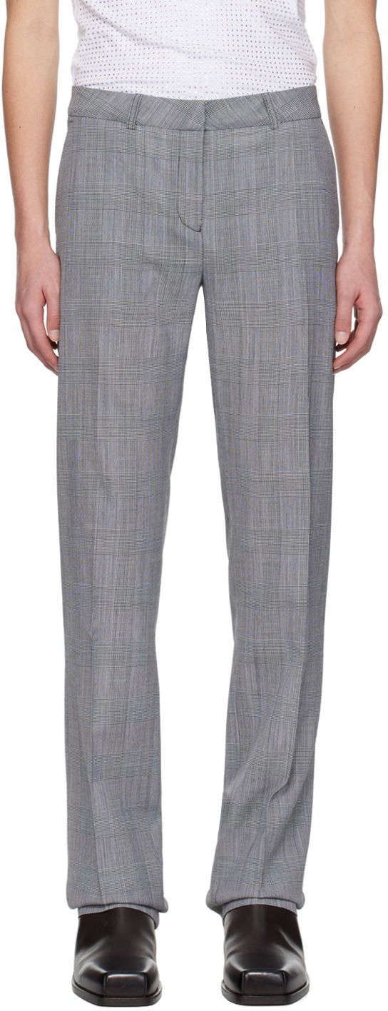 Hlače Coperni Coperni Check Trousers Siva | COPP70834MEN