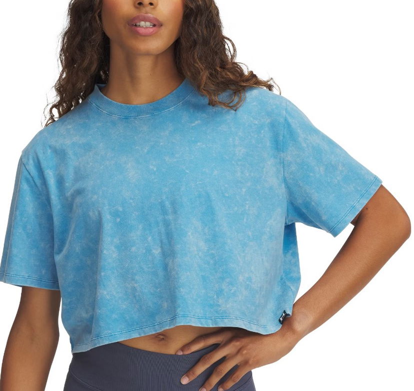 Krop-top Under Armour Under Armour Rival Wash Cropped T-Shirt Modra | 1389724-452