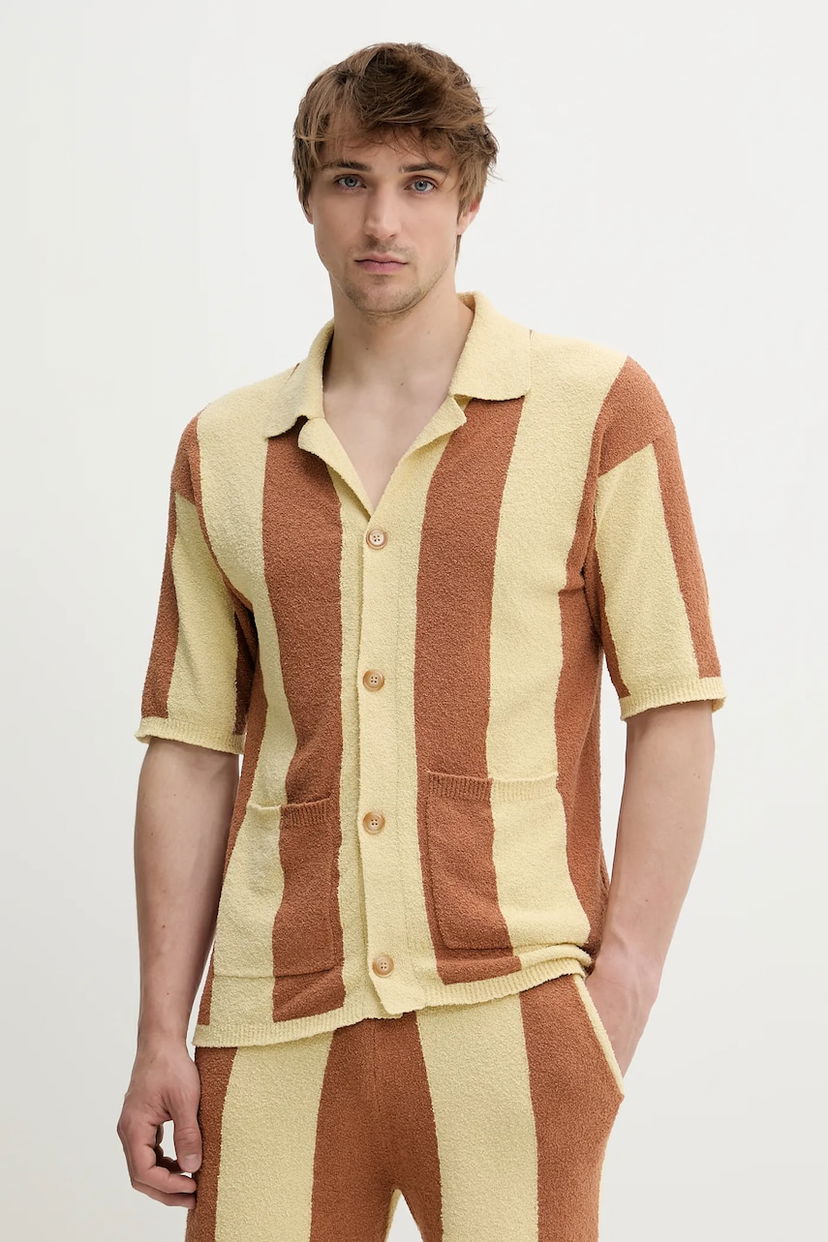 Srajce Nanushka Nanushka Jeff Regular Fit Striped Shirt Večbarvna | NM25SSTP10711