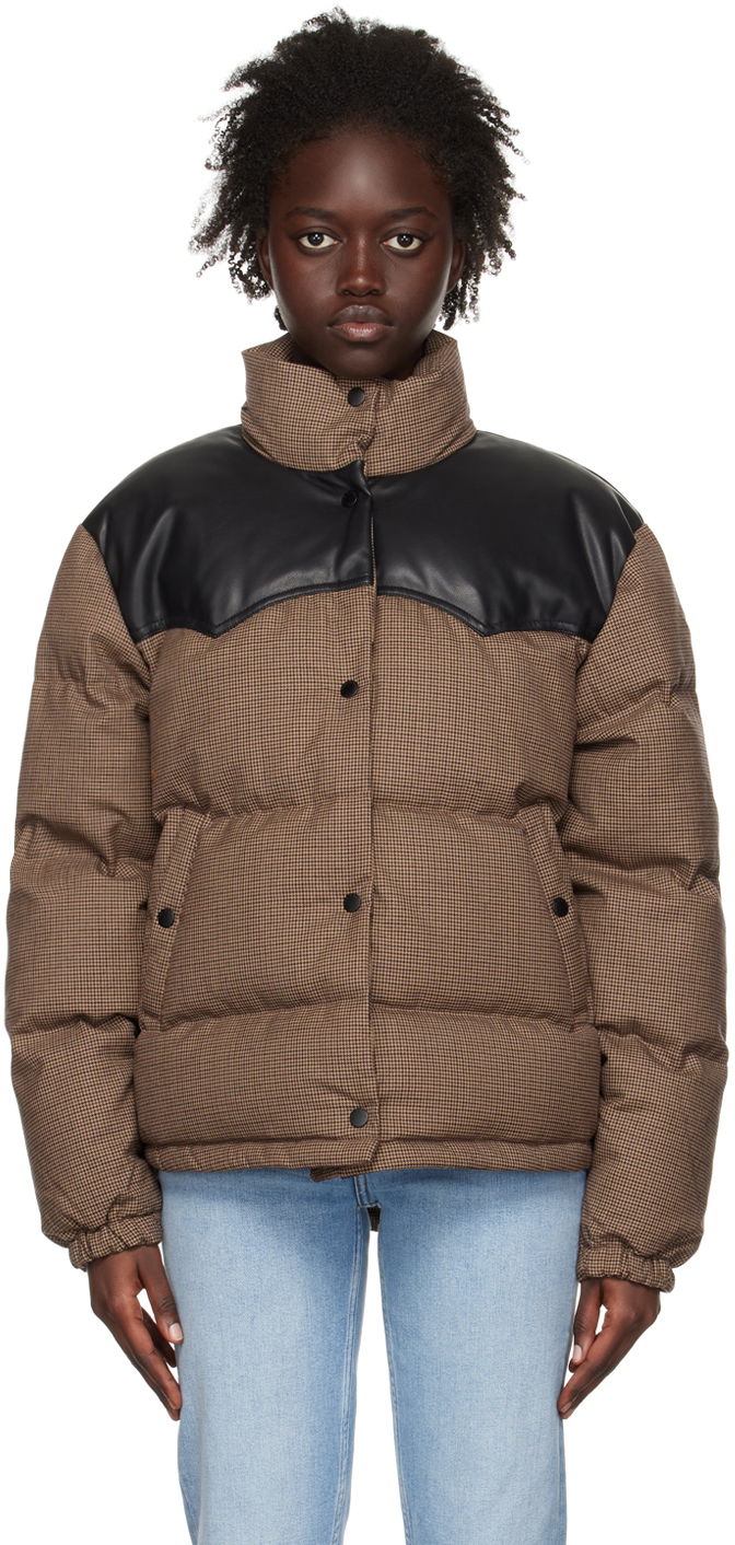 Puhovka rag & bone Rag & Bone Cal Houndstooth Down Jacket Rjava | WAW22F2031FA31, 0