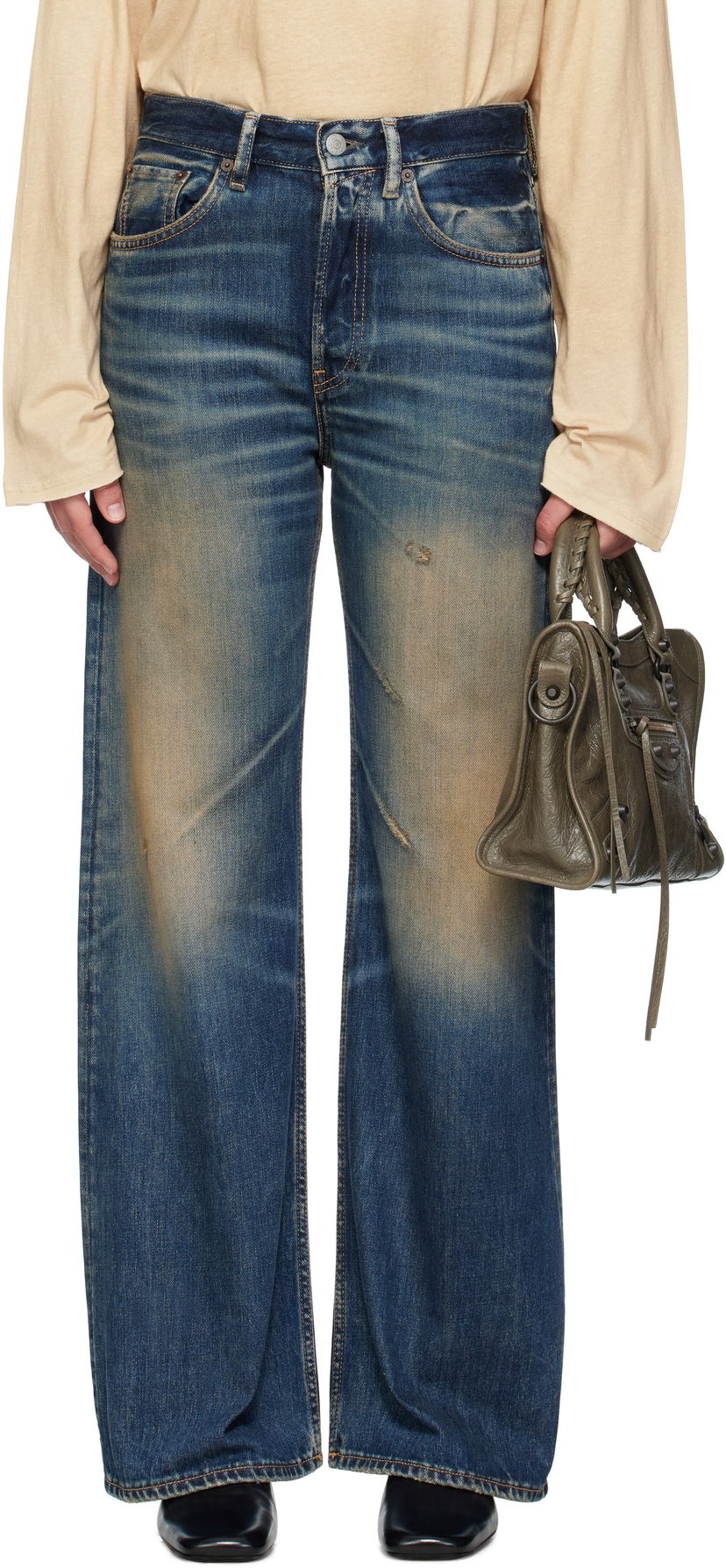 Kavbojke Acne Studios Regular-Fit 2021M Jeans Modra | A00547-