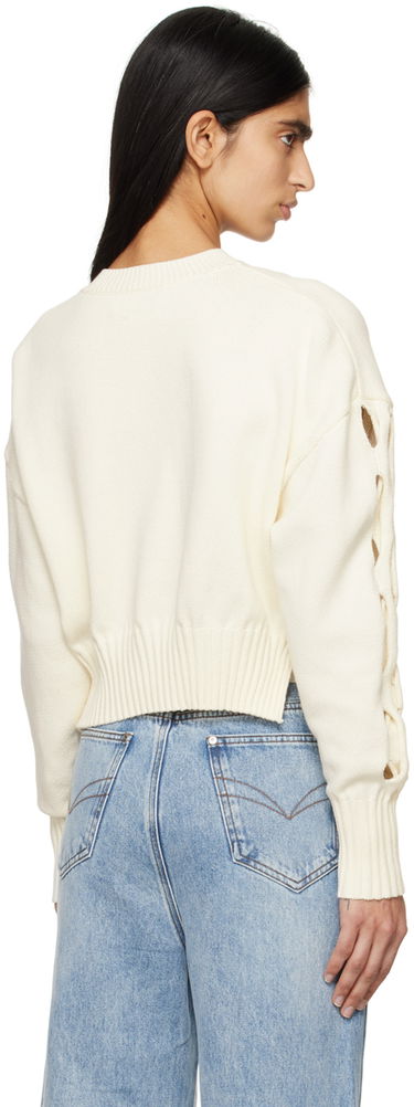 Pleteni pulover Feng Chen Wang Feng Chen Wang Cutout Cropped Sweater Bela | FWS17KT07, 2