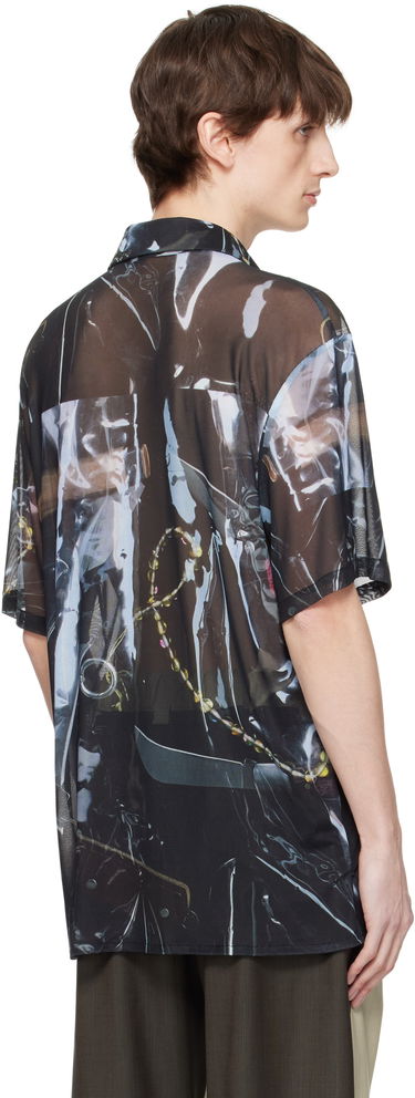 Srajce Serapis Serapis Sougiades Grid Mesh Shirt Črna | SS25_MS_1S, 2