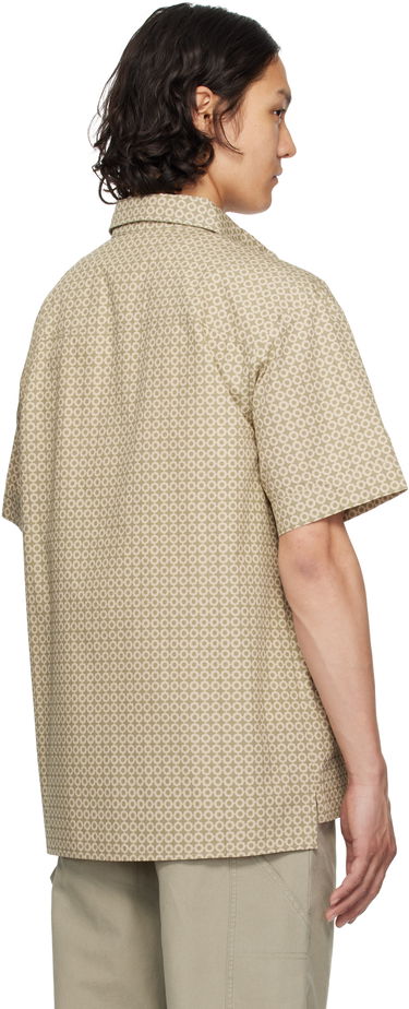 Srajce A.P.C. A.P.C. Ross Geometric-Print Short-Sleeve Shirt Bež | COHFY-H12541, 2