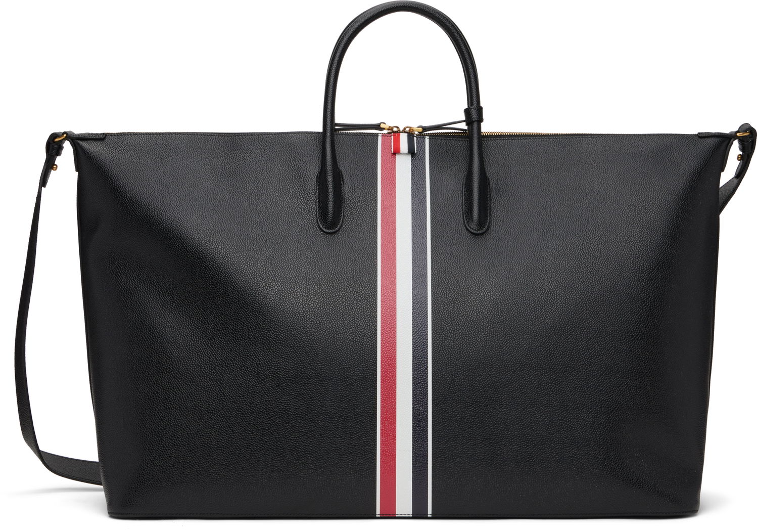 Potovalna torba Thom Browne Thom Browne Pebble Grain Duffle Bag Črna | UAG217A-00198, 0