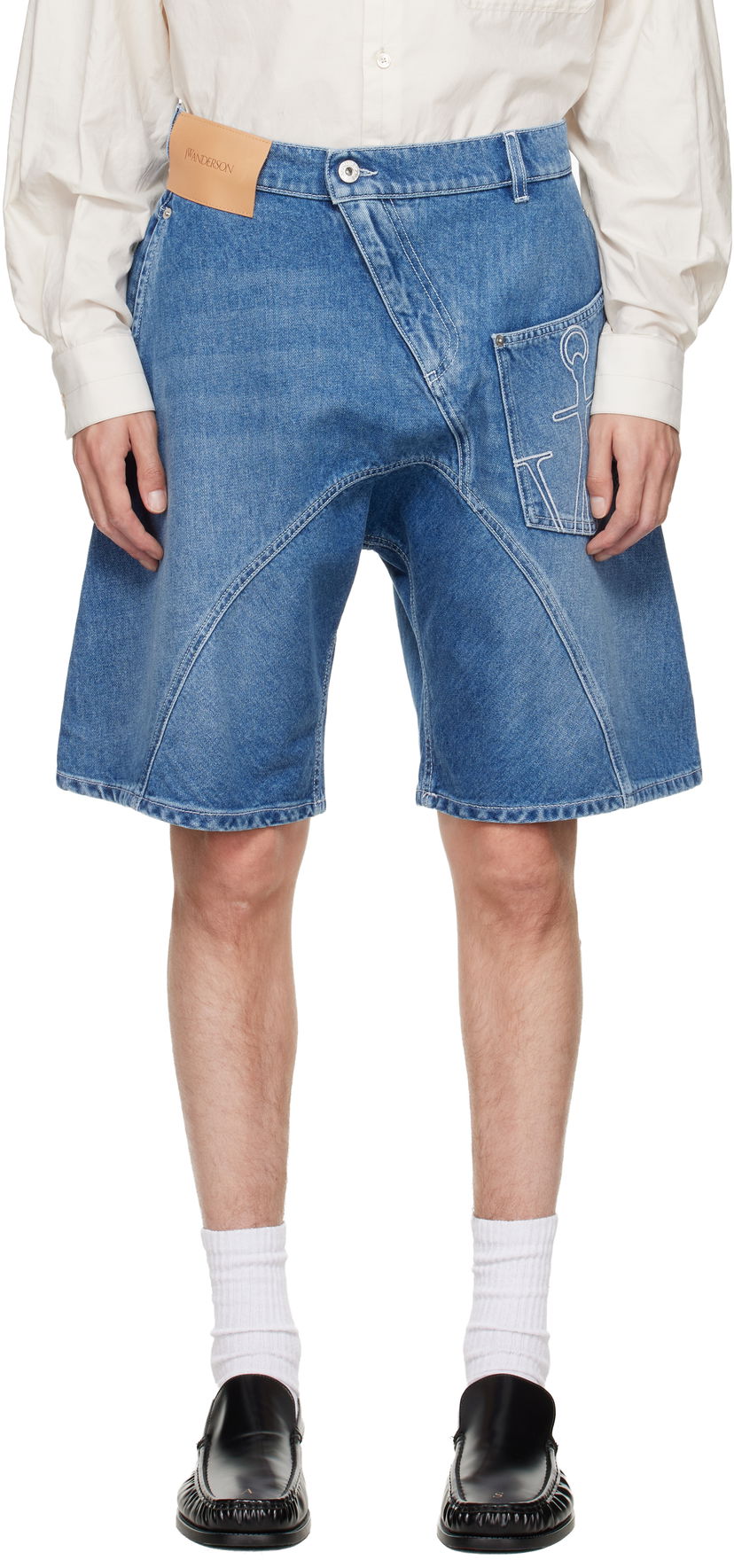 Kratke hlače JW Anderson JW Anderson Twisted Workwear Denim Shorts Modra | DT0123-PG1735