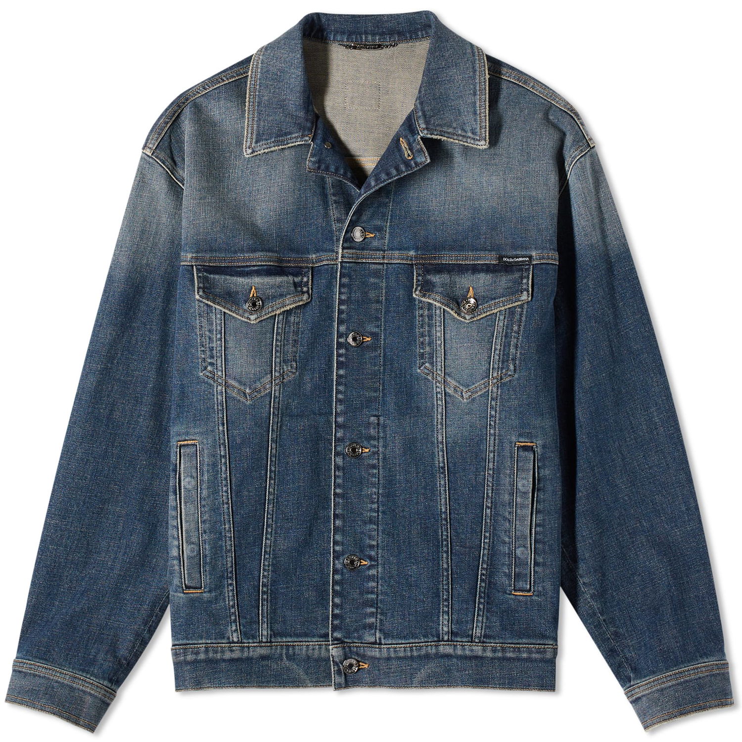 Jakna Dolce & Gabbana Denim Jacket Washed Mornarica | G9NL5DG8GW9-S9001, 0