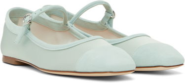 Oblačila Aeyde Aeyde Uma Satin Toe-Cap Ballerina Flats Turkizna | A11-FL-RKLS08FL169-SS25-1017-067, 3