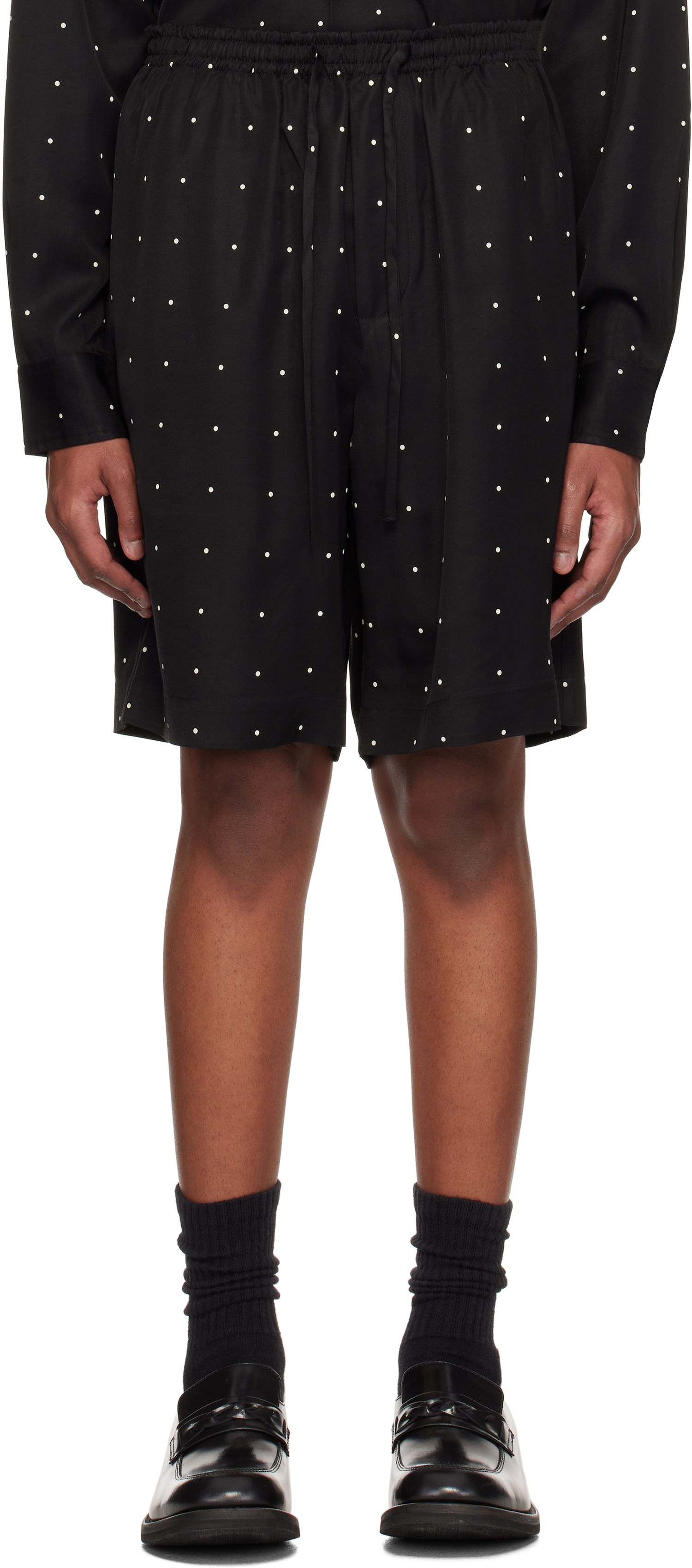 Kratke hlače Róhe Dotted Elasticated Shorts Črna | 314-32-033, 0