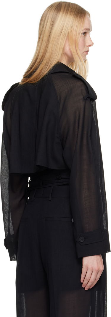 Trenčkot Helmut Lang Helmut Lang Cropped Trench Coat Črna | P01HW101, 2