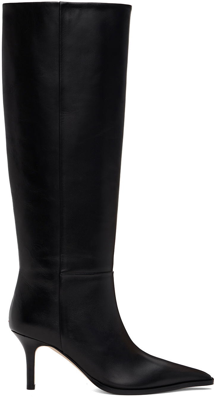 Oblačila Aeyde Aeyde Tula Leather Tall Boots Črna | A11-KB-TULP75ST95-FW24-800-001