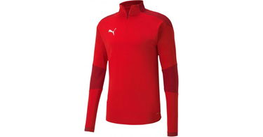 Pleteni pulover Puma Puma teamFINAL 21 Training 1/4 Zip Top Rdeča | 65647501, 1