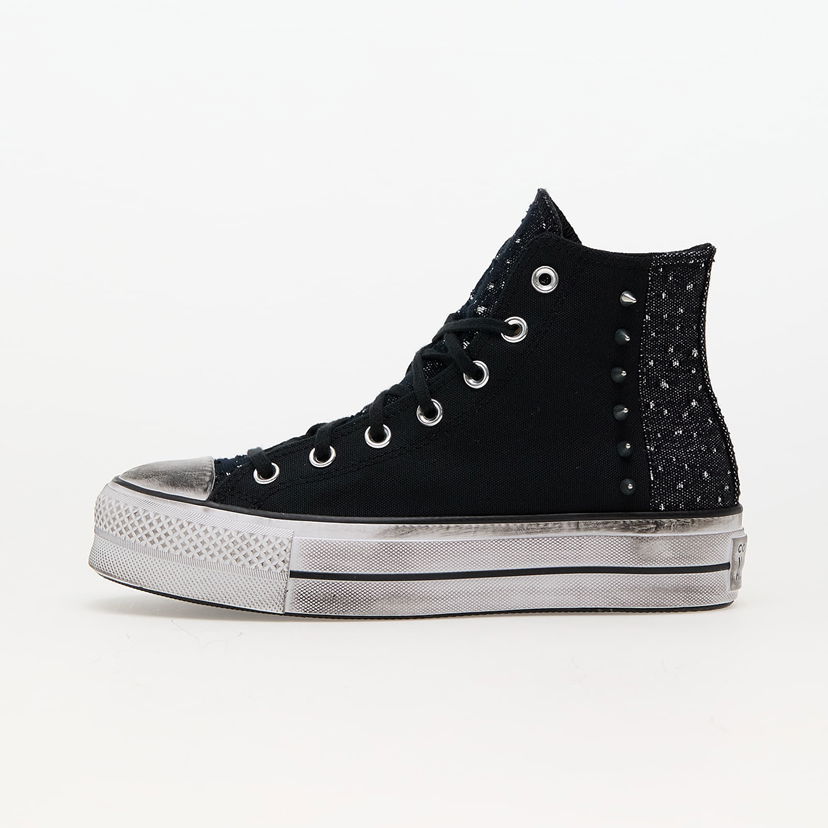 Superge in čevlji Converse Chuck Taylor All Star Lift Platform Chrome Black/ Silver/ Black Črna | A06450C