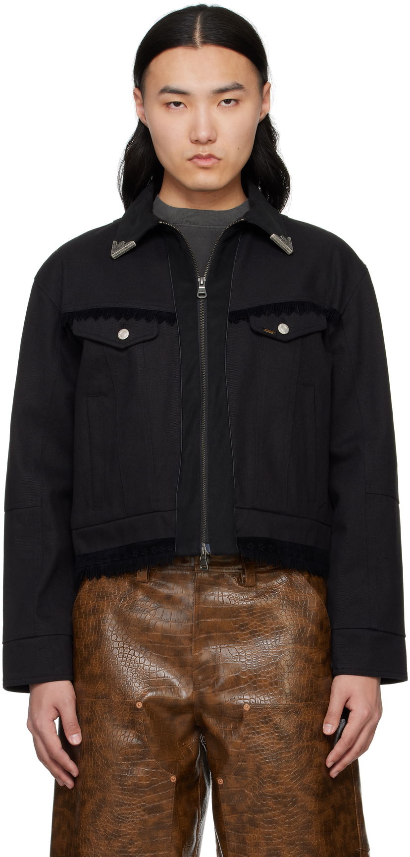 Jakna Andersson Bell Andersson Bell Cowboy Zip-Up Jacket Črna | awa680m