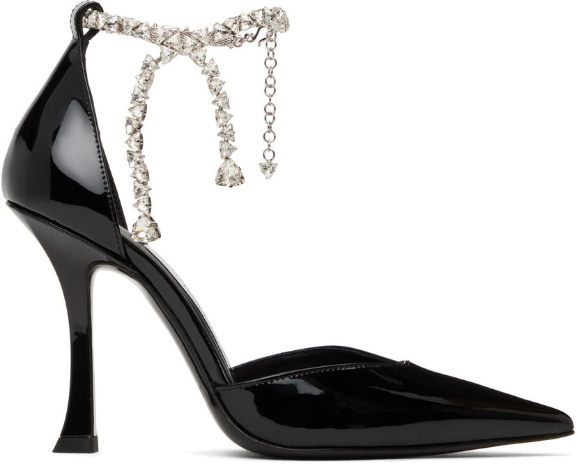 Superge in čevlji Jimmy Choo Jimmy Choo Stevie 100 Crystal Anklet Pumps Črna | STEVIE 100