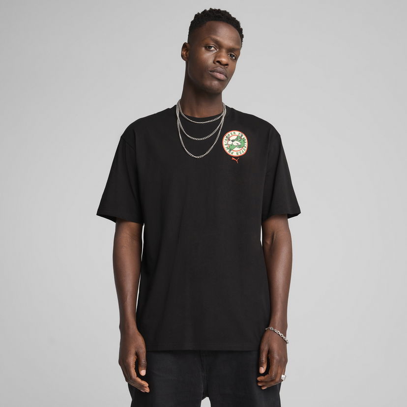 Majica Puma Super PUMA Graphics Relaxed Fit T-Shirt Črna | 629639_01