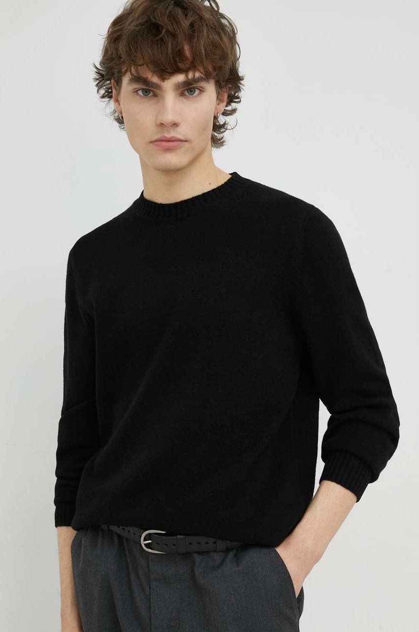 Pleteni pulover Samsoe Samsoe Sylli Crewneck Knit Črna | M20500076, 0