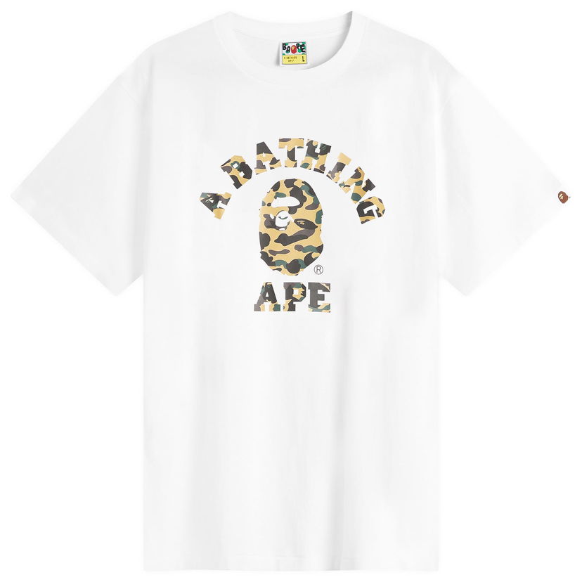 Majica BAPE 1St Camo College Tee, Size Medium Bela | 001TEL301012M-WYL