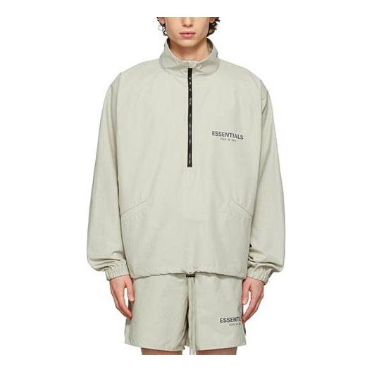 Vetrovka Fear of God Fear of God Essentials Half-Zip Track Jacket Zelena | FOG-FW21-105