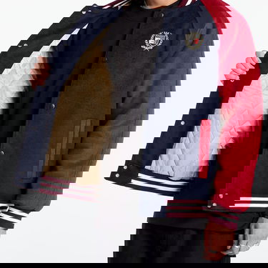 Bomber jakna Tommy Hilfiger Wool Blend Crest Bomber Dark Night Navy/ Regatta Red Mornarica | DM0DM19631 C1G, 3