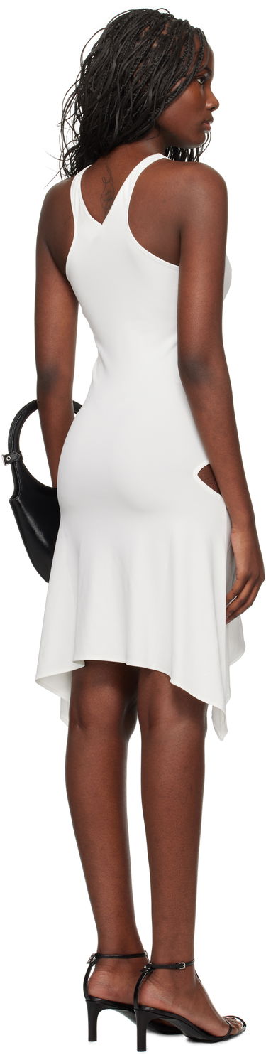 Obleke Courrèges Courrèges Women's Jersey Asymmetrical Minidress Bela | 324JRO461JS0066, 2