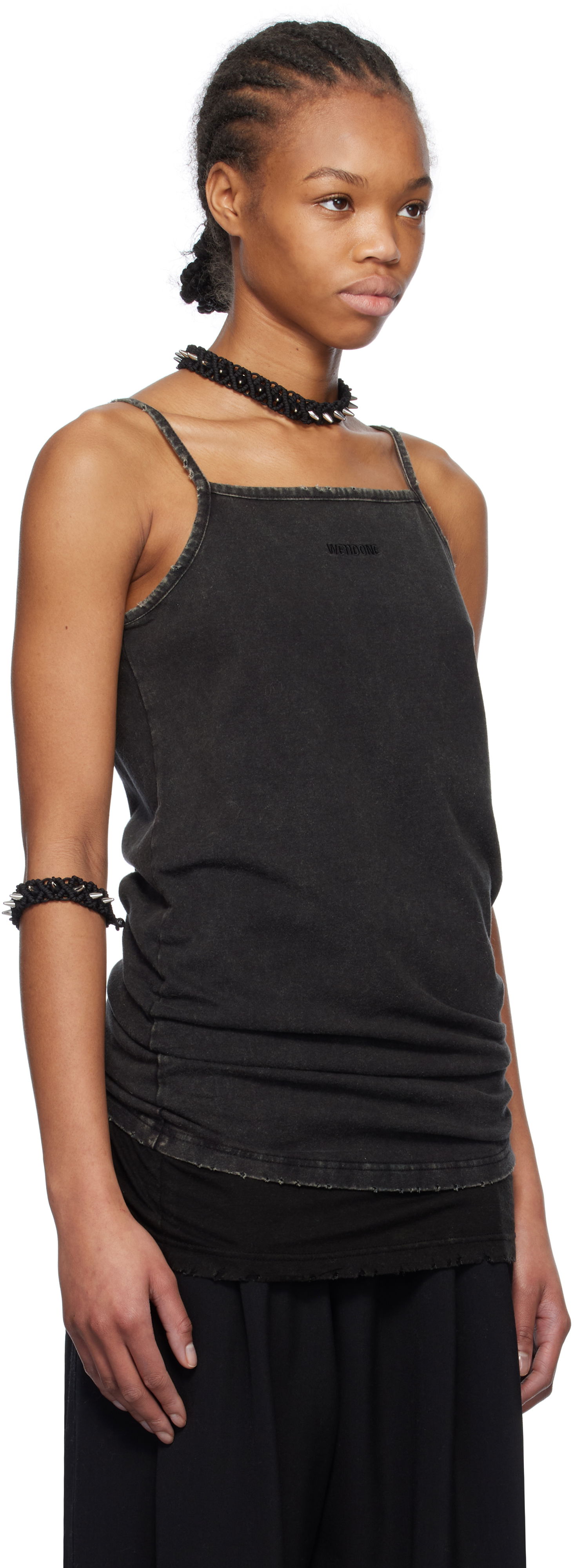 Majica brez rokavov We11done We11done Layered Sleeveless Tank Top Črna | WD-TT0-25-703-W-BK, 1