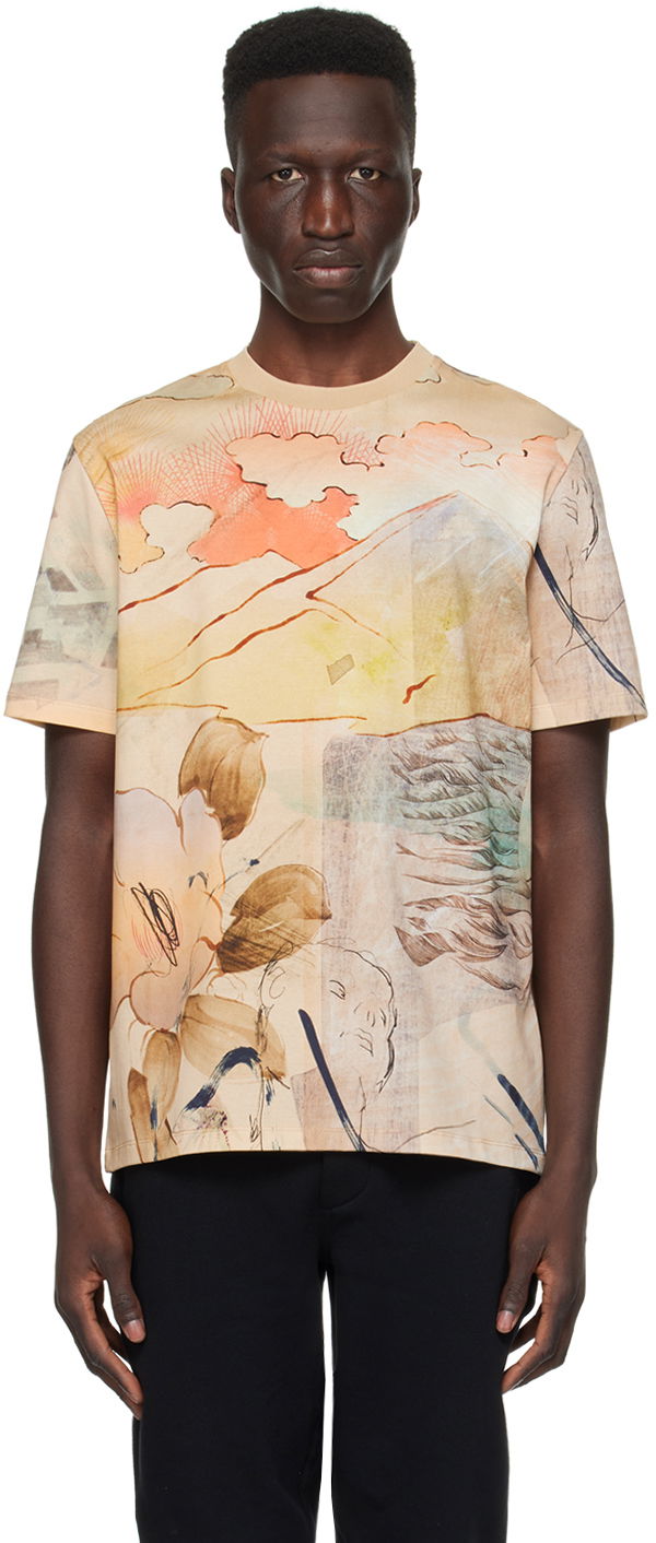 Majica Paul Smith Paul Smith Printed T-Shirt Bež | M1R-919T-MP4275-60