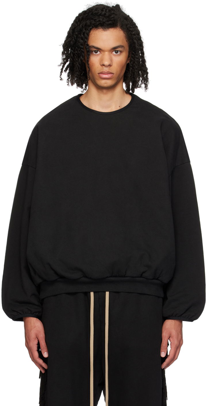 Pulover Fear of God Black Crewneck Sweatshirt Črna | FG850-028TER