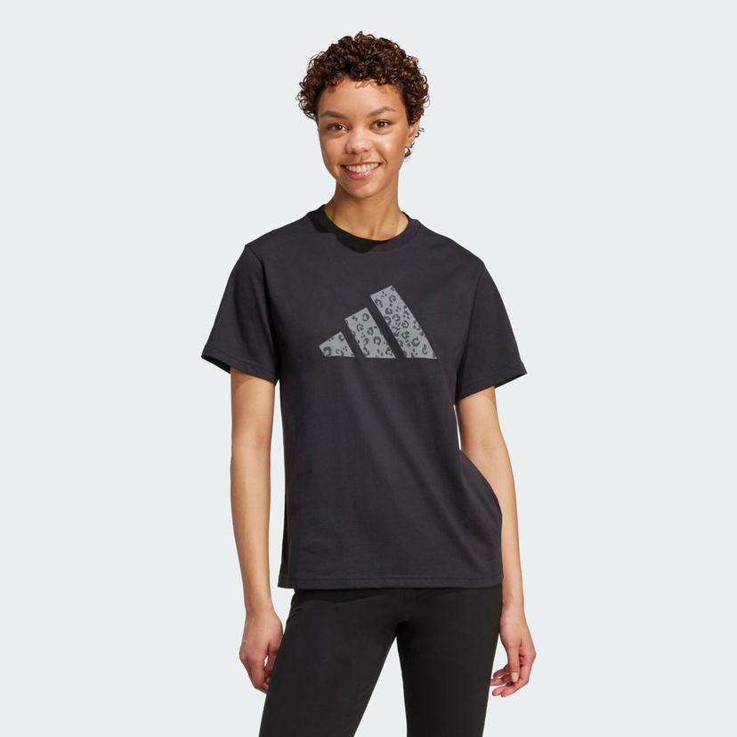 Majica adidas Performance Animal Print Graphic T-Shirt Črna | JV8536