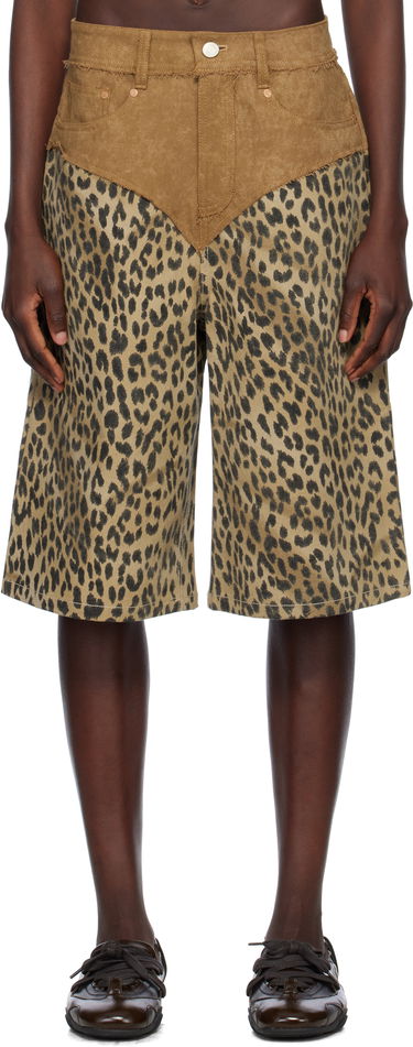 Kratke hlače Andersson Bell Oxford Combo Leopard Shorts Bež | apa821w, 0