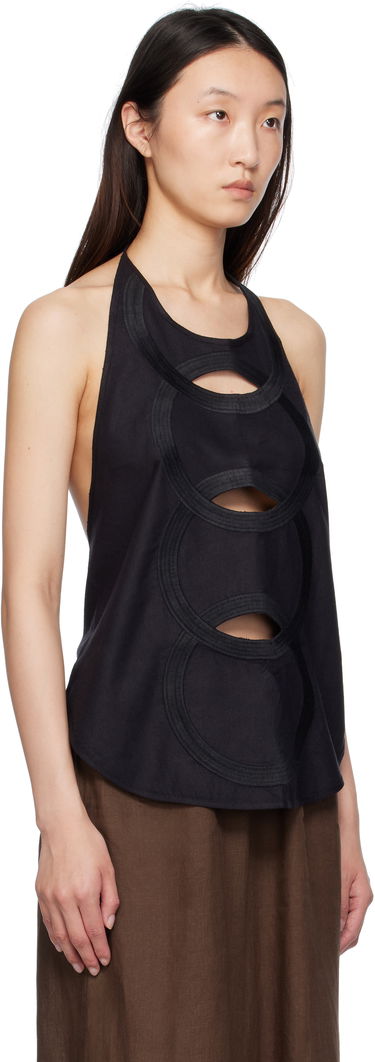 Majica brez rokavov Baserange Baserange Halter Neck Cutout Top Črna | TOCHA-WS-SU25, 1