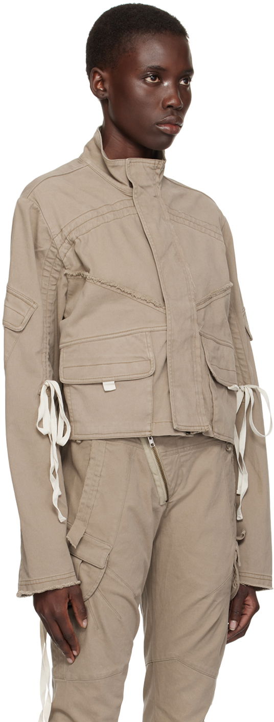 Jakna Ottolinger Ottolinger Drawstring Crop Jacket Bež | 0904001, 1