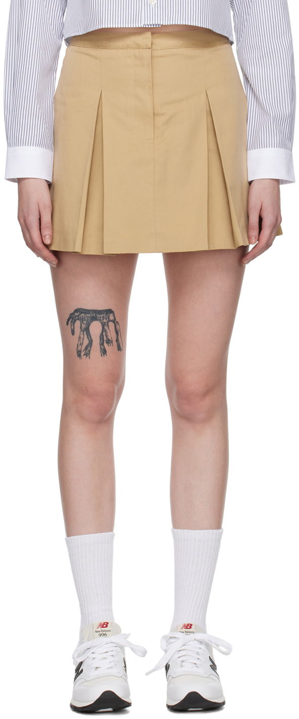 Krila Sporty & Rich Serif Miniskirt Bež | SKAW237CR