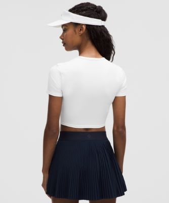 Krop-top lululemon Cropped T-Shirt Slim Fit with Built-in Bra Medium Support B/C Cups L Bela | prod11871026, 9