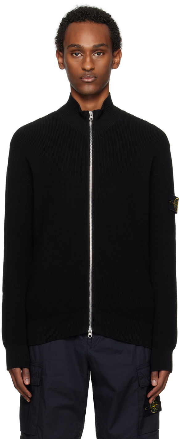 Pleteni pulover Stone Island Patch Sweater Črna | 8015526D8, 0