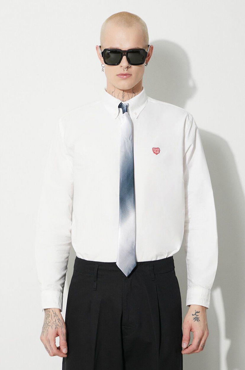 Srajce Human Made Oxford Button-Down Shirt Bela | HM26SH001