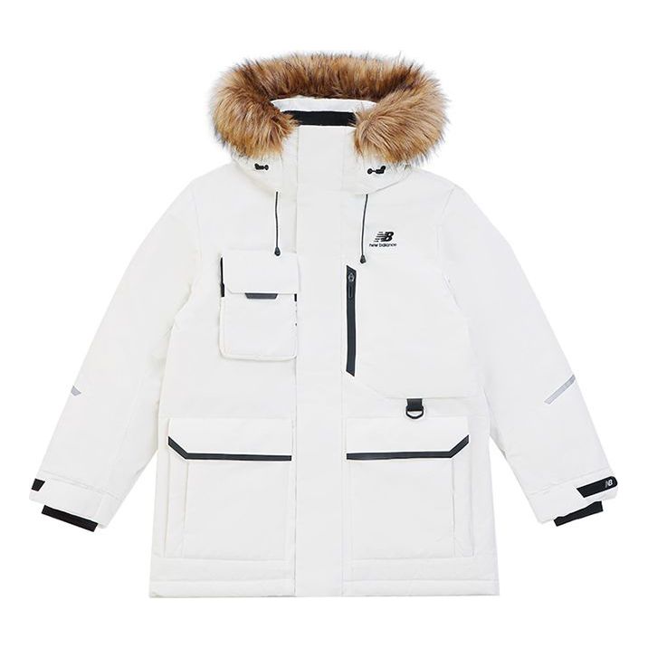 Parka New Balance Logo Down Jacket Bela | 5PC44603-IV