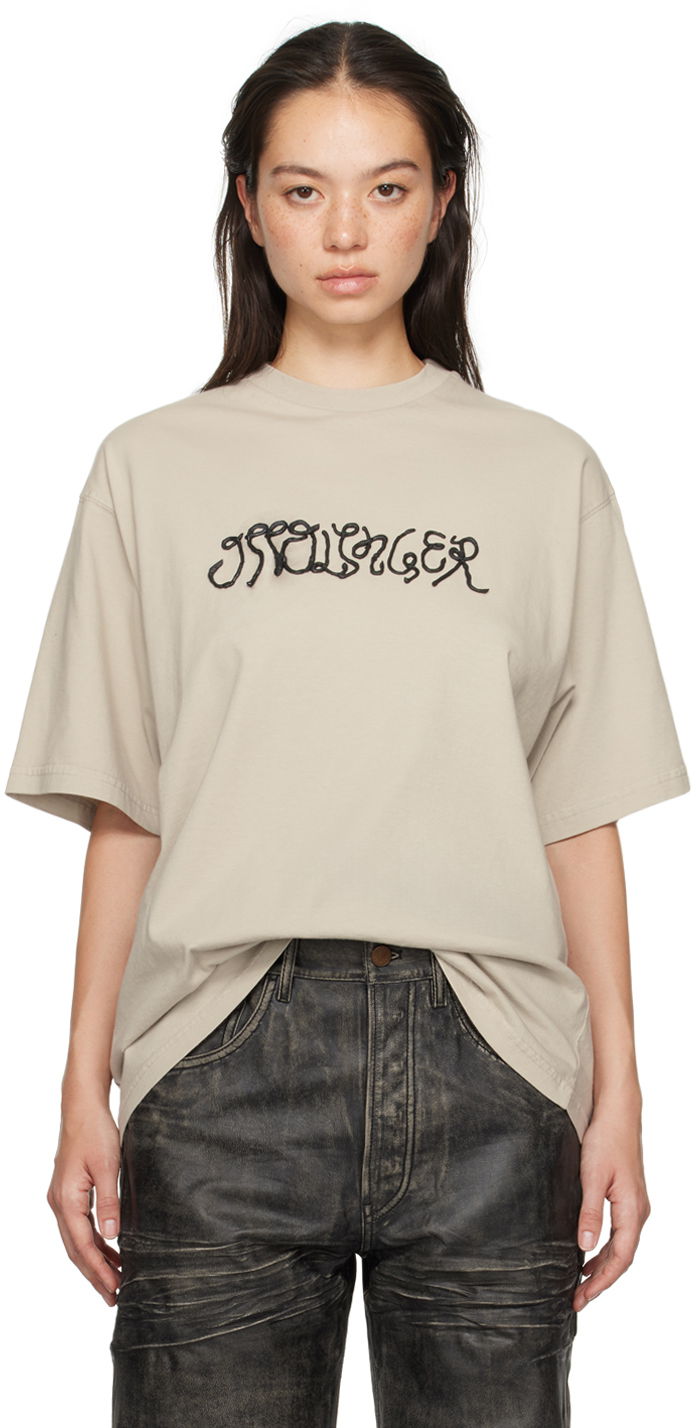 Majica Ottolinger Ottolinger Oversized Puffy Logo T-Shirt Bež | 1150102121