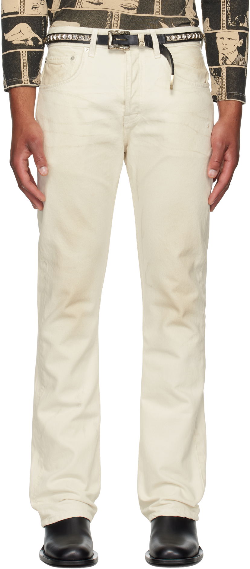 Kavbojke Enfants Riches Déprimés Enfants Riches Déprimés Classic Flare Leg Jeans Bela | 050-401