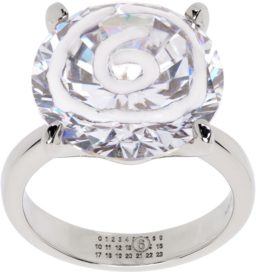 Prstan Maison Margiela MM6 Maison Margiela Silver Tone Logo Ring Kovinski | SM7UQ0087 P8372