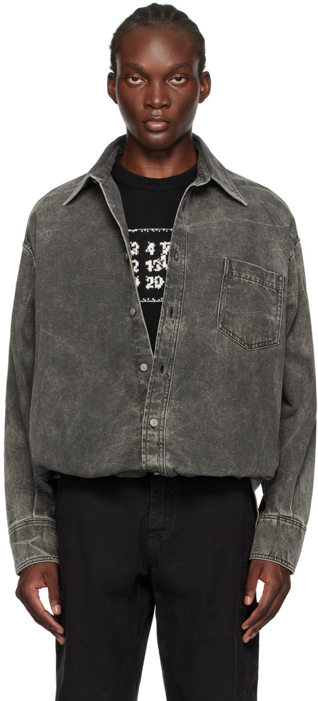 Srajce Maison Margiela Oversized Denim Shirt Siva | SH0DT0015 M30011