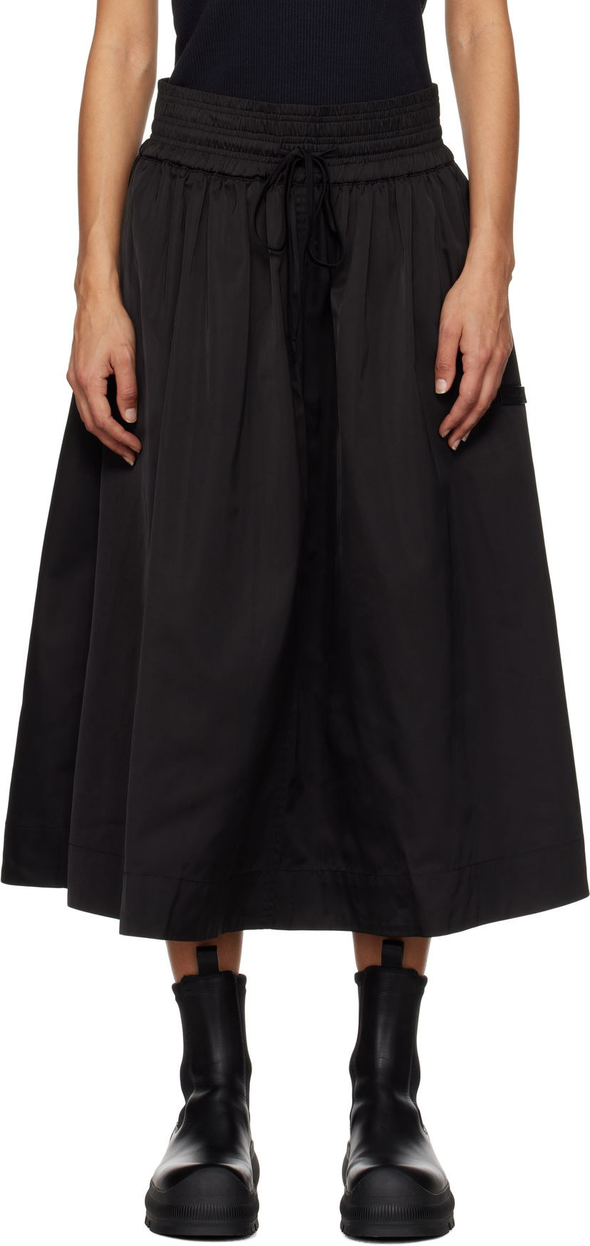 Krila Soulland Meir Midi Skirt Črna | 42059-1206
