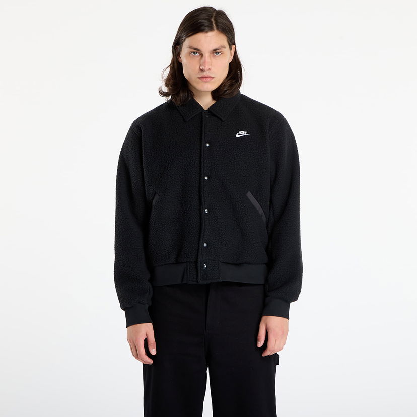Jakna Nike Sportswear Club High-Pile Fleece Coaches Jacket Črna | HV1429-010