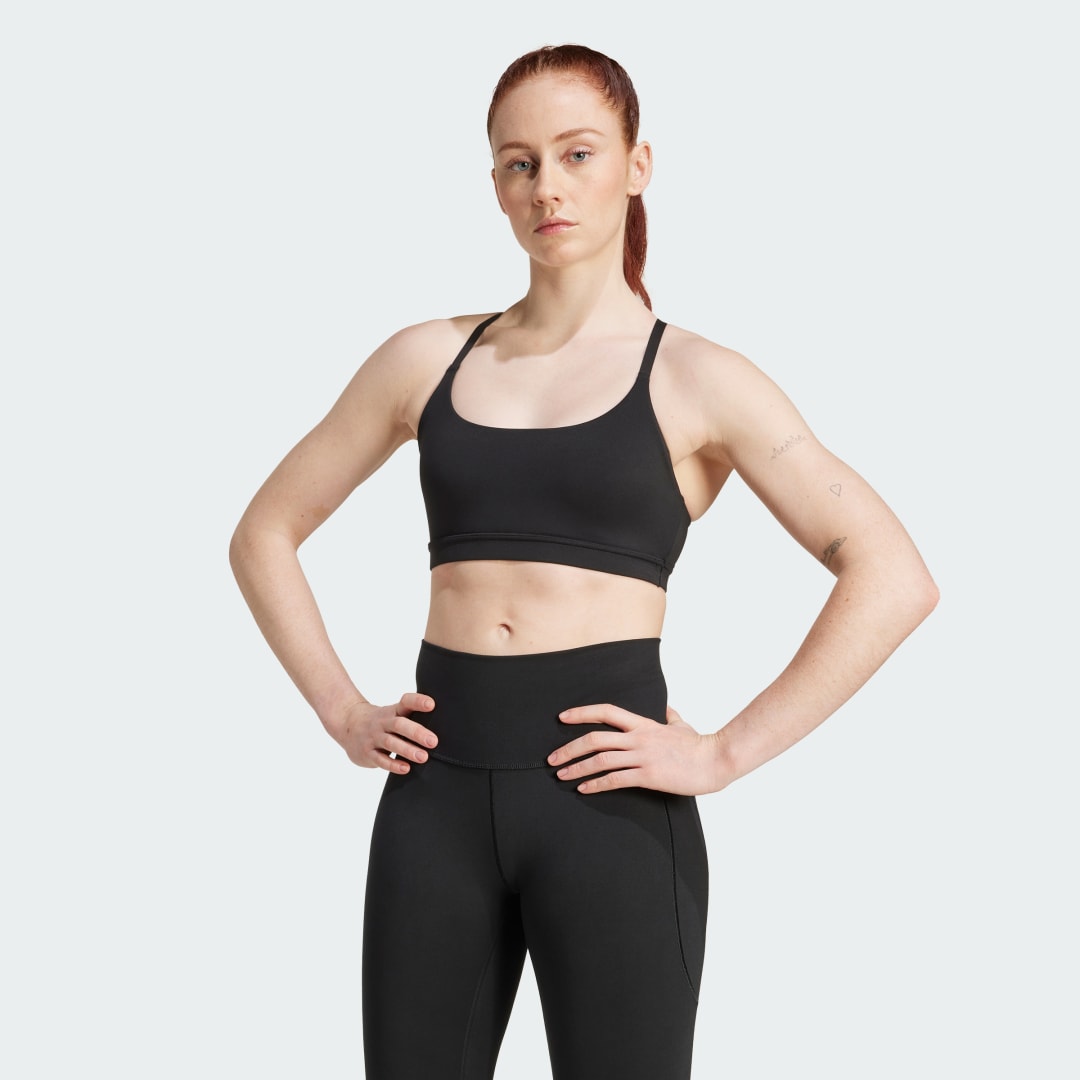 Modrček adidas Performance All Me Light Support Bra Črna | JL5480, 0